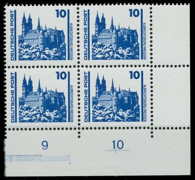 DDR DS Bauwerke Denkmäler Nr 3344 postfrisch Viererbloc X020BAA