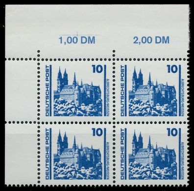 DDR DS Bauwerke Denkmäler Nr 3344 postfrisch Viererbloc X020BBA