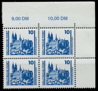 DDR DS Bauwerke Denkmäler Nr 3344 postfrisch Viererbloc X020BDE