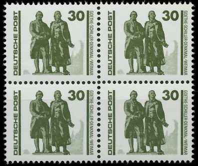 DDR DS Bauwerke Denkmäler Nr 3345 postfrisch Viererbloc X025C1E