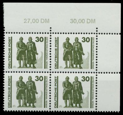 DDR DS Bauwerke Denkmäler Nr 3345 postfrisch Viererbloc X025C2A