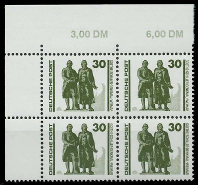 DDR DS Bauwerke Denkmäler Nr 3345 postfrisch Viererbloc X025C36
