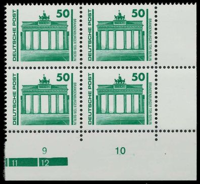 DDR DS Bauwerke Denkmäler Nr 3346 postfrisch Viererbloc X025C8A