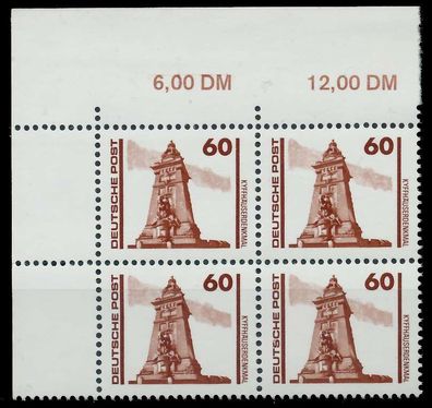 DDR DS Bauwerke Denkmäler Nr 3347 postfrisch Viererbloc X025D7E