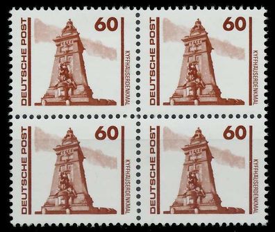 DDR DS Bauwerke Denkmäler Nr 3347 postfrisch Viererbloc X025DB2