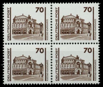 DDR DS Bauwerke Denkmäler Nr 3348 postfrisch Viererbloc SAA200E