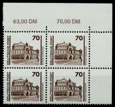 DDR DS Bauwerke Denkmäler Nr 3348 postfrisch Viererbloc X025E8A