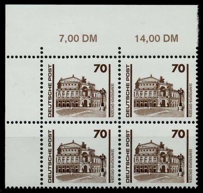 DDR DS Bauwerke Denkmäler Nr 3348 postfrisch Viererbloc X025EC6