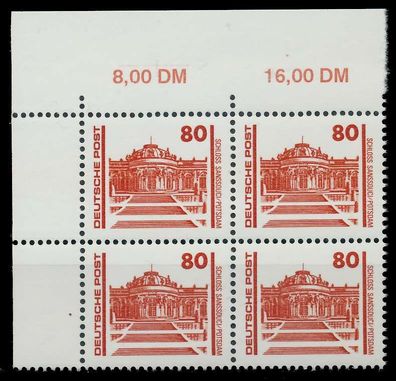 DDR DS Bauwerke Denkmäler Nr 3349 postfrisch Viererbloc X025F72
