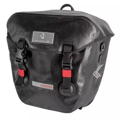 wasserdichte Gepäckträgertasche "MONTREAL", mit Deckel, schw