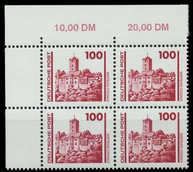 DDR DS Bauwerke Denkmäler Nr 3350 postfrisch Viererbloc X02601E