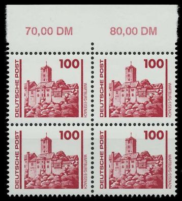 DDR DS Bauwerke Denkmäler Nr 3350 postfrisch Viererbloc X026026