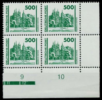 DDR DS Bauwerke Denkmäler Nr 3352 postfrisch Viererbloc X02619A