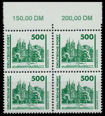 DDR DS Bauwerke Denkmäler Nr 3352 postfrisch Viererbloc X02619E