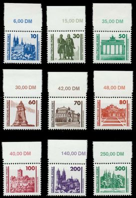 DDR DS Bauwerke Denkmäler Nr 3344-3352 postfrisch ORA X026206