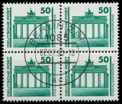 DDR DS Bauwerke Denkmäler Nr 3346 gestempelt Viererblock X026286