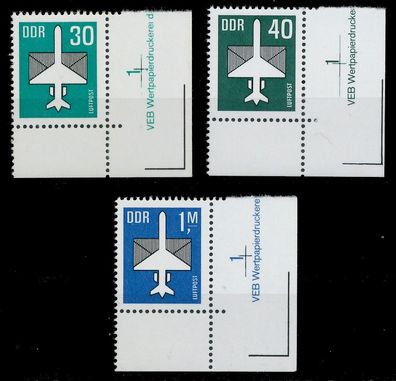 DDR DS Luftpost Nr 2751-2753 postfrisch ECKE-URE XAC07D6