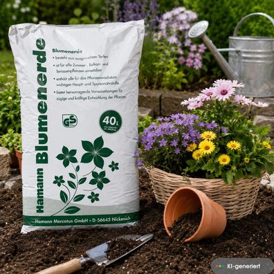 Hamann Aktions-Blumenerde 40l - eine praktische Grundlage für kräftiges