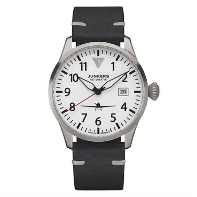Junkers Flieger Automatik Armbanduhr 958.01.06 Saphirglas Flieger-Lederband