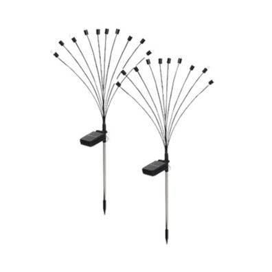 2er Solar Gartenleuchten mit 10 Kugeln – LED Solarstecker für Garten & Terrasse