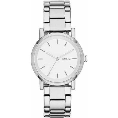 DKNY Dreizeiger, Edelstahluhr sohofür Damenuhr mit 34 mm Gehäusegröße