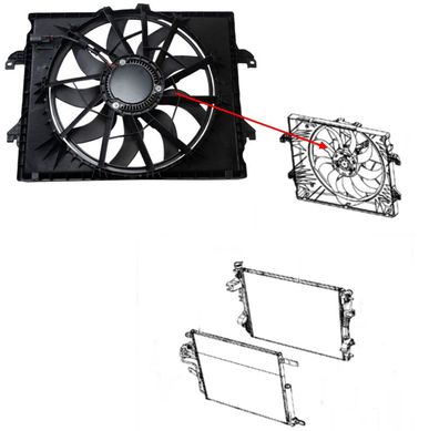 Lüfterrad mit Gehäuse RAM 1500 5,7L (Gen.5) Bj:19-25
