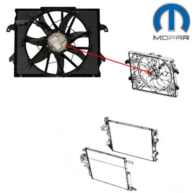Lüfterrad mit Gehäuse RAM 1500 5,7L (Gen.5) Bj:19-25 MOPAR