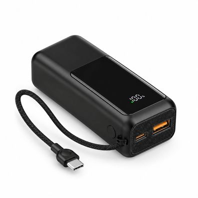 Platinet PMPB1020P Powerbank 10000 mAh 20 W PD USB-C Display Schwarz