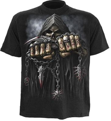 Herren T-Shirt Gothic Dark Schwarz Spiral GAME OVER TR 260 Neu S M L XL