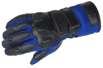 Bangla Motorradhandschuhe Motorrad Handschuhe Leder schwarz blau M 5009