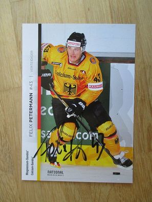 DEB Eishockey Nationalspieler Felix Petermann - handsigniertes Autogramm!!!