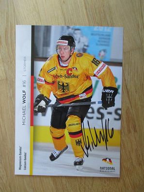 DEB Eishockey Nationalspieler Michael Wolf - handsigniertes Autogramm!!!