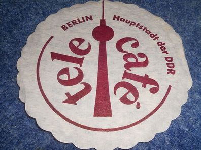 Serviette Tropfdeckchen DDR -Gaststätten-Berlin Hauptstadt der DDR telecafe