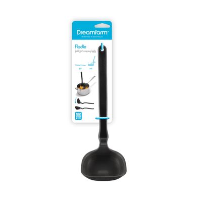 Dreamfarm | Schöpfkelle, FLADLE, schwarz, 33 cm