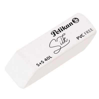 40x Pelikan 606141 Radierer S+S 40L Silk - 20 x 8 x 56 mm, weiß