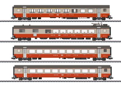 Maerklin 42190 Personenwagen-Set 50 J. Swiss Express 4- Spur H0