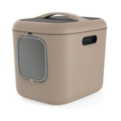 Rotho WHITE XL Katzentoilette - kaffeefarben