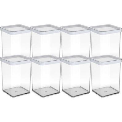 Quadratischer Leckerlibehälter 8x1L LOFT weiß