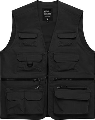 Vintage Industries Angler Weste Legend Fishing Vest Black