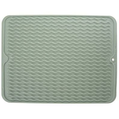 Grüne Abtropfmatte aus Gummi, 40 x 30,5 cm
