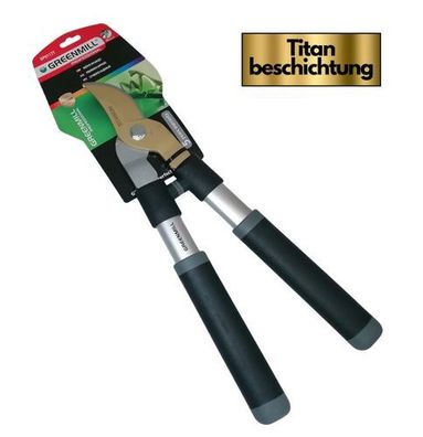Astschere Licht Baumschere Bypass Astschneider Titanbeschichtung Klinge 45cm