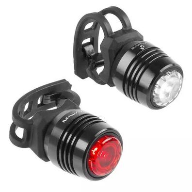 USB-Lampenset, M-WAVE "APOLLON MINI A USB SET", schwarzes Al