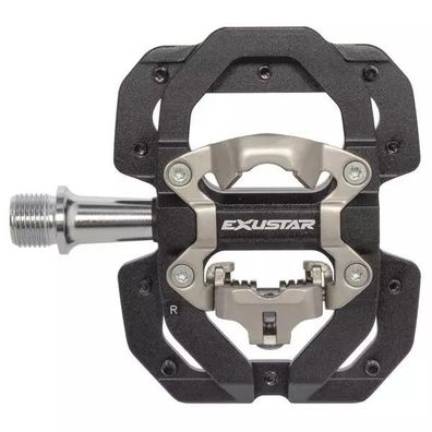Half-Clipless-Gravelpedal Exustar E-PM835, ca. 94x78 mm, sch