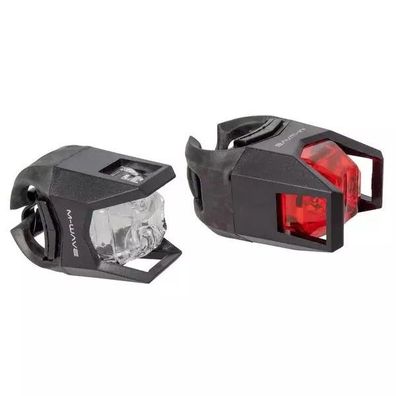 Mini-LED-Lampenset, M-WAVE "HUNTER", schwarzes Gehäuse mit S