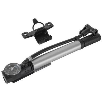Mini-Standpumpe BETO, mit Manometer, Alu, silber/schwarz, mi