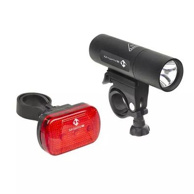 Lampenset M-WAVE, 3 Watt LED Batterielampe Nr. 220887 + M-Wa