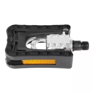 Falt-Pedal >Steady F1<, silberner Alu-Körper mit schwarzem K