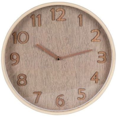 Beige Wanduhr 38 cm