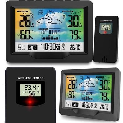 Wetterstation mit Display BD-901 schwarz