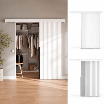 Schiebetür STEN-SR 76/70 cm Lamellen Schiebetürsystem Laufschiene SoftClose